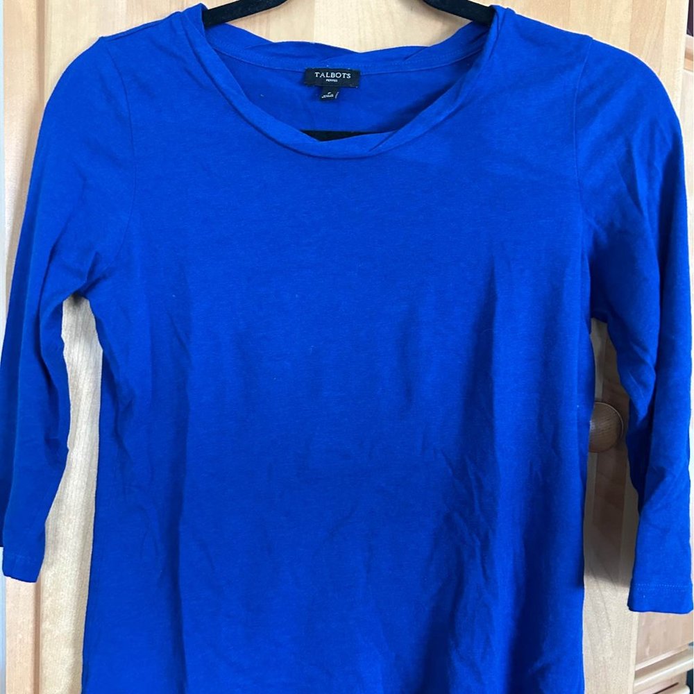 Talbots Petite 3/4 Sleeve Top